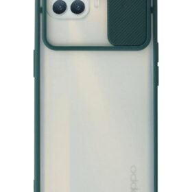 Oppo Reno 4 Lite Kılıf Palm Buzlu Kamera Sürgülü Silikon - Yeşil-(5796)