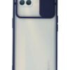 Oppo Reno 4 Lite Kılıf Palm Buzlu Kamera Sürgülü Silikon - Lacivert-(5796)