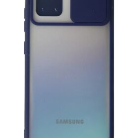 Samsung Galaxy A81 / Note 10 Lite Kılıf Palm Buzlu Kamera Sürgülü Silikon - Lacivert-(5796)