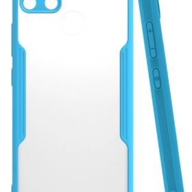 Realme C15 Kılıf Platin Silikon - Mavi-(5796)