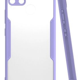 Realme C15 Kılıf Platin Silikon - Lila-(5796)