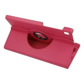 Samsung Galaxy T220 Tab A7 Lite 8.7 Kılıf 360 Tablet Deri Kılıf - Pembe-(5796)