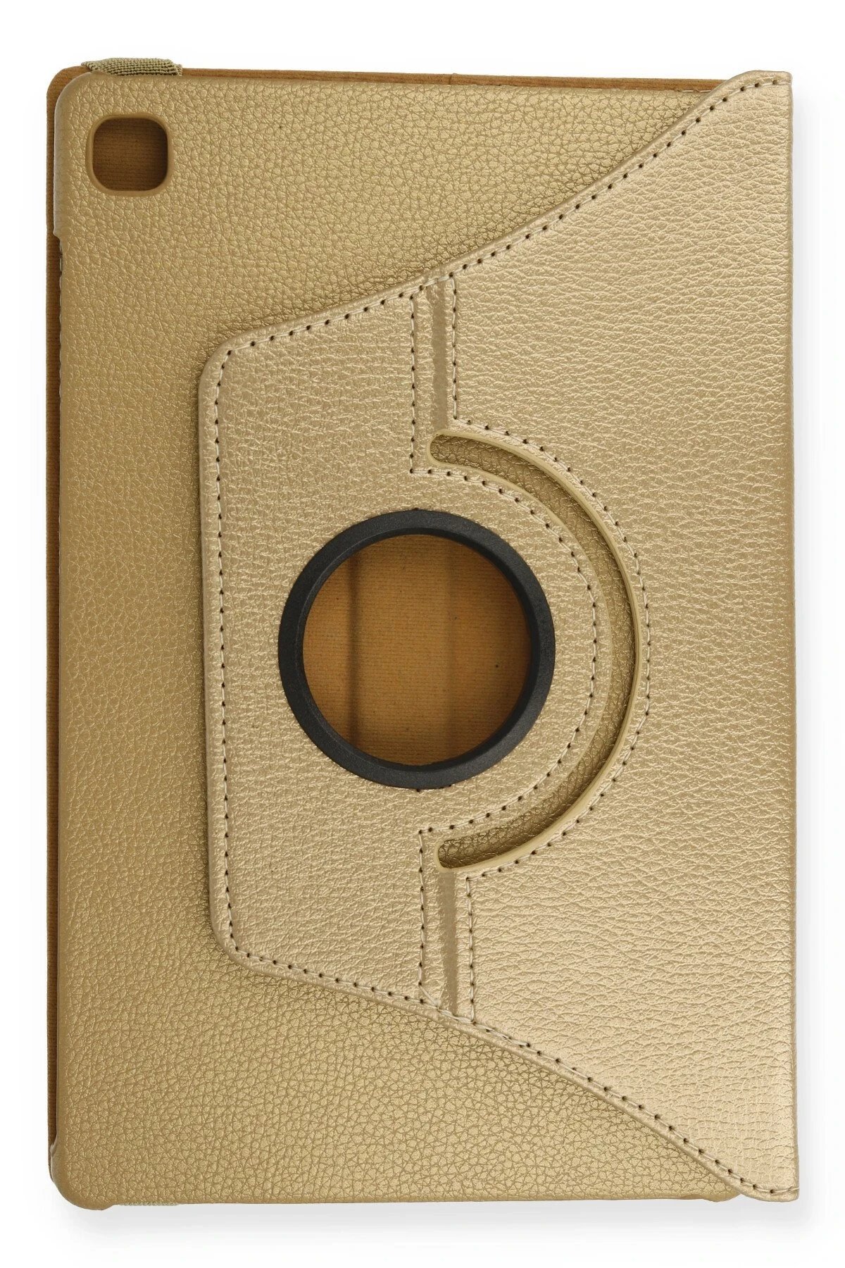 Samsung Galaxy Tab A7 10.4 Kılıf 360 Tablet Deri Kılıf - Gold-(5796) - Görsel 2