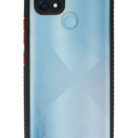 Realme C21 Kılıf Miami Şeffaf Silikon - Siyah-(5796)