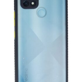 Realme C21 Kılıf Miami Şeffaf Silikon - Lacivert-(5796)