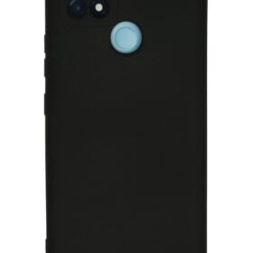 Realme C21 Kılıf Nano içi Kadife Silikon - Siyah-(5796)