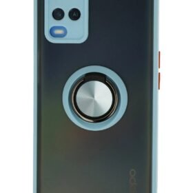 Oppo A54 4G Kılıf Montreal Yüzüklü Silikon Kapak - Buz Mavi-(5796)