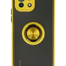 Xiaomi Mİ 11 Lite Kılıf Montreal Yüzüklü Silikon Kapak - Sarı-(5796)
