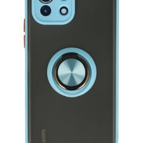 Xiaomi Mİ 11 Lite Kılıf Montreal Yüzüklü Silikon Kapak - Buz Mavi-(5796)