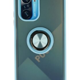 Xiaomi Redmi K40 Kılıf Montreal Yüzüklü Silikon Kapak - Buz Mavi-(5796)