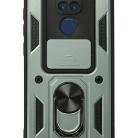 Xiaomi Redmi Note 9 Kılıf Pars Lens Yüzüklü Silikon - Yeşil-(5796)