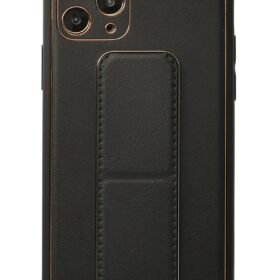 iPhone 11 Pro Kılıf Coco Deri Standlı Kapak - Siyah-(5796)
