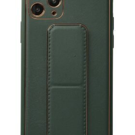 iPhone 11 Pro Kılıf Coco Deri Standlı Kapak - Yeşil-(5796)