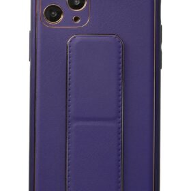 iPhone 11 Pro Kılıf Coco Deri Standlı Kapak - Mor-(5796)