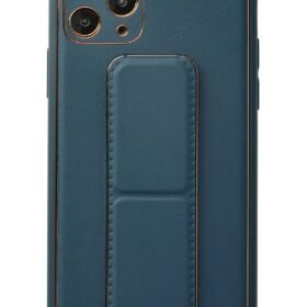 iPhone 11 Pro Kılıf Coco Deri Standlı Kapak - Mavi-(5796)