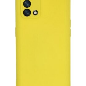 Oppo A74 4G Kılıf Nano içi Kadife Silikon - Sarı-(5796)