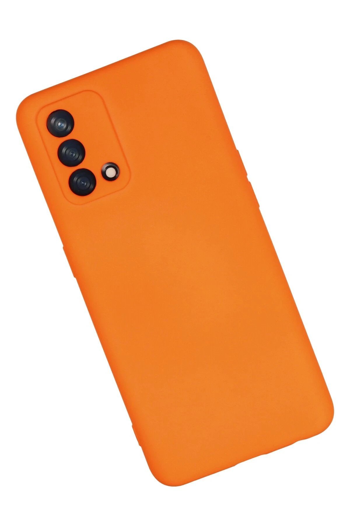 Oppo A74 4G Kılıf Nano içi Kadife Silikon - Turuncu-(5796) - Görsel 2