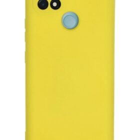 Realme C21 Kılıf Nano içi Kadife Silikon - Sarı-(5796)