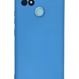 Realme C21 Kılıf Nano içi Kadife Silikon - Mavi-(5796)