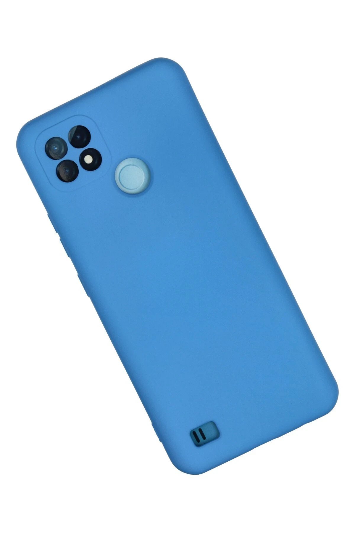 Realme C21 Kılıf Nano içi Kadife Silikon - Mavi-(5796) - Görsel 2