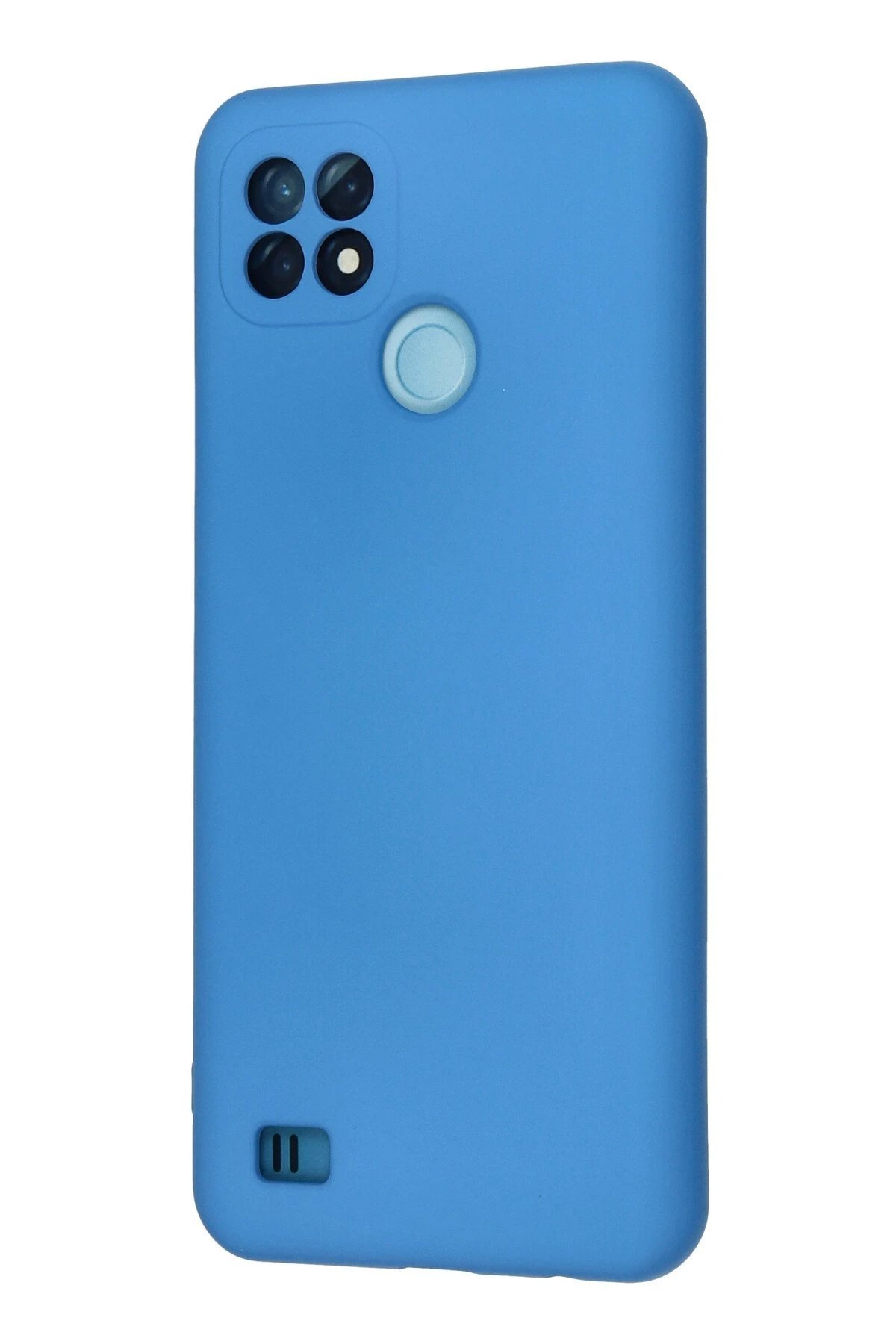 Realme C21 Kılıf Nano içi Kadife Silikon - Mavi-(5796) - Görsel 3