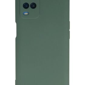 Oppo A54 4G Kılıf Nano içi Kadife Silikon - Koyu Yeşil-(5796)