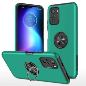 Xiaomi Poco F3 Kılıf Elit Yüzüklü Kapak - Yeşil-(5796)