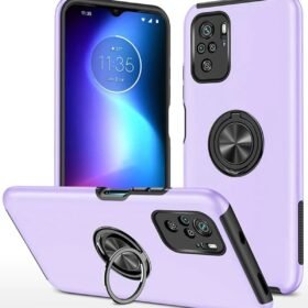 Xiaomi Poco F3 Kılıf Elit Yüzüklü Kapak - Mor-(5796)