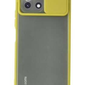 Xiaomi Mİ 11 Lite Kılıf Palm Buzlu Kamera Sürgülü Silikon - Sarı-(5796)