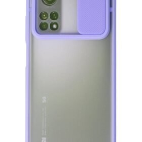 Xiaomi Mi 10T Kılıf Palm Buzlu Kamera Sürgülü Silikon - Lila-(5796)