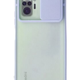 Xiaomi Redmi Note 10 Pro Kılıf Palm Buzlu Kamera Sürgülü Silikon - Lila-(5796)