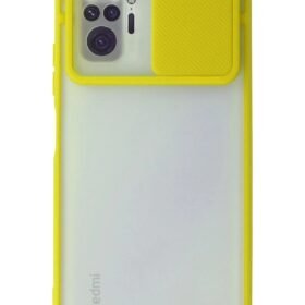 Xiaomi Redmi Note 10 Pro Kılıf Palm Buzlu Kamera Sürgülü Silikon - Sarı-(5796)