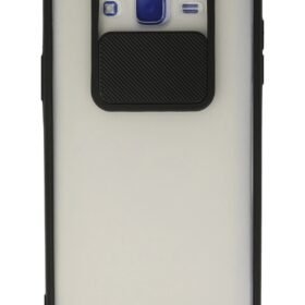 Samsung Galaxy J7 Kılıf Palm Buzlu Kamera Sürgülü Silikon - Siyah-(5796)