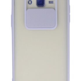 Samsung Galaxy J7 Kılıf Palm Buzlu Kamera Sürgülü Silikon - Lila-(5796)