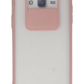 Samsung Galaxy J7 Kılıf Palm Buzlu Kamera Sürgülü Silikon - Pembe-(5796)