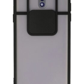 Samsung Galaxy J7 Pro / J730 Kılıf Palm Buzlu Kamera Sürgülü Silikon - Siyah-(5796)