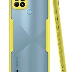 Realme C21 Kılıf Platin Silikon - Sarı-(5796)