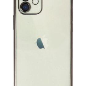 iPhone 12 Kılıf Lensli Silikon - Siyah-(5796)