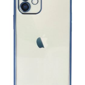 iPhone 12 Kılıf Lensli Silikon - Lacivert-(5796)