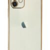 iPhone 12 Kılıf Lensli Silikon - Gold-(5796)
