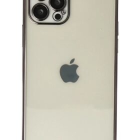 iPhone 12 Pro Kılıf Lensli Silikon - Siyah-(5796)