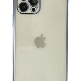 iPhone 12 Pro Kılıf Lensli Silikon - Lacivert-(5796)