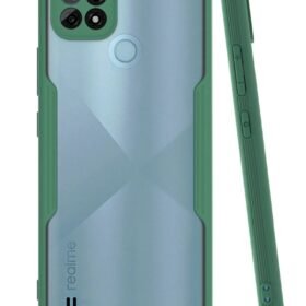Realme C21 Kılıf Platin Silikon - Yeşil-(5796)