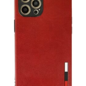 iPhone 12 Pro Kılıf Loop Deri Silikon - Kırmızı-(5796)