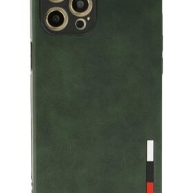 iPhone 12 Pro Max Kılıf Loop Deri Silikon - Yeşil-(5796)