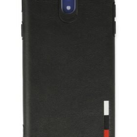 Samsung Galaxy J7 Pro / J730 Kılıf Loop Deri Silikon - Siyah-(5796)