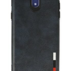 Samsung Galaxy J7 Pro / J730 Kılıf Loop Deri Silikon - Lacivert-(5796)