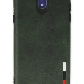 Samsung Galaxy J7 Pro / J730 Kılıf Loop Deri Silikon - Yeşil-(5796)