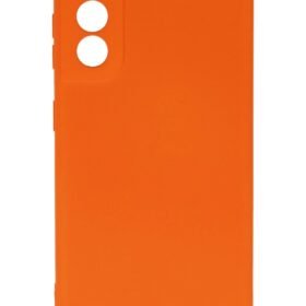 Samsung Galaxy S21 Kılıf Nano içi Kadife Silikon - Turuncu-(5796)