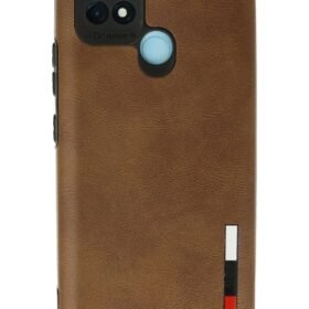 Realme C21 Kılıf Loop Deri Silikon - Kahverengi-(5796)